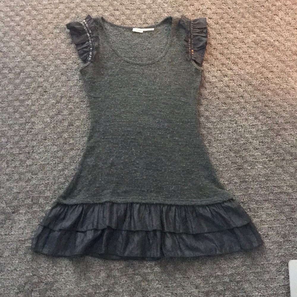 blue bird silver dress, medium